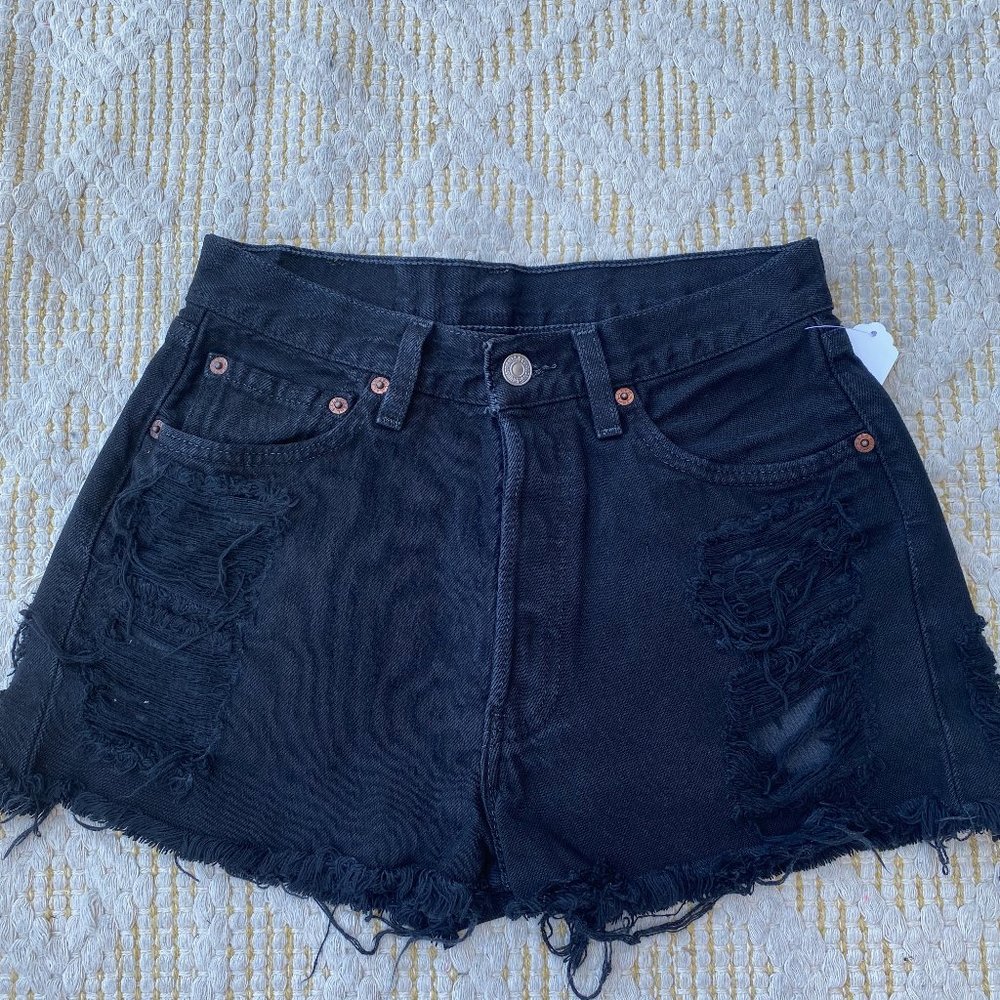 Black LEVI jean shorts